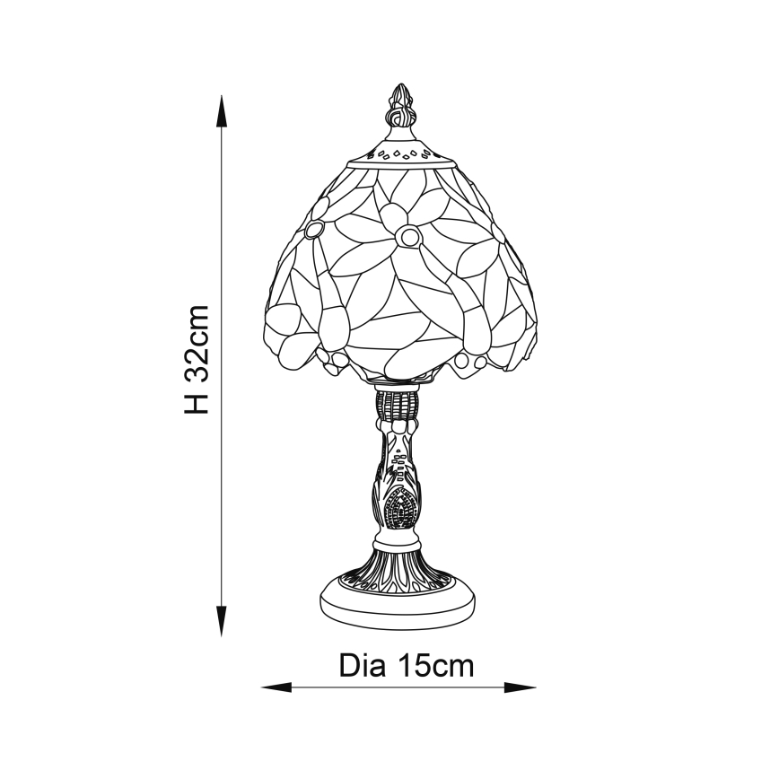 Endon 64246 - Tischleuchte LORETTE 1xE14/40W/230V d 15 cm