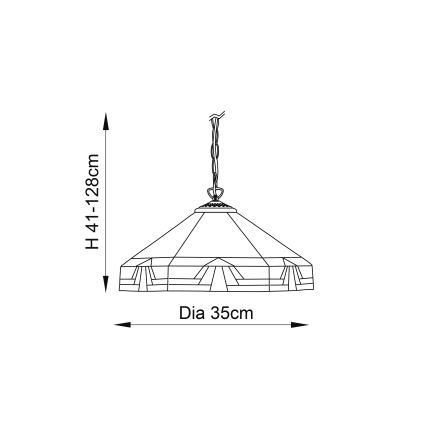 Endon 64285 - Hängeleuchte an Kette NEVADA 1xE27/60W/230V d 35 cm