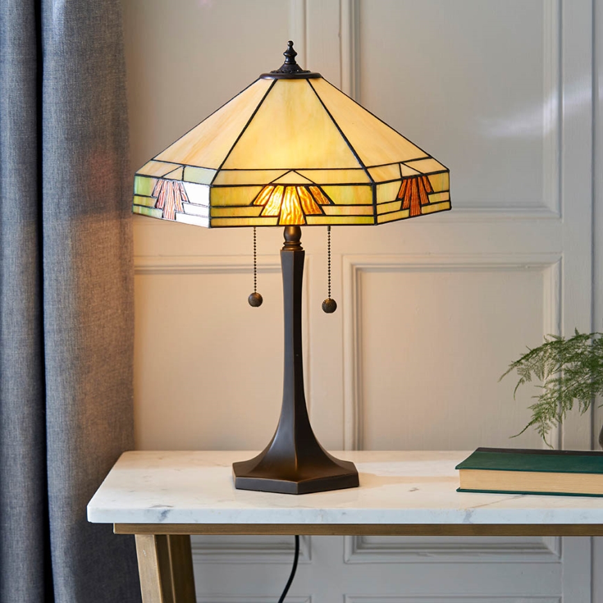 Endon 64286 - Tischleuchte NEVADA 2xE27/60W/230V d 40 cm