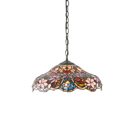 Endon 64325 - Kronleuchter mit Kette Tiffany SULLIVAN 1xE27/60W/230V Ø 40 cm