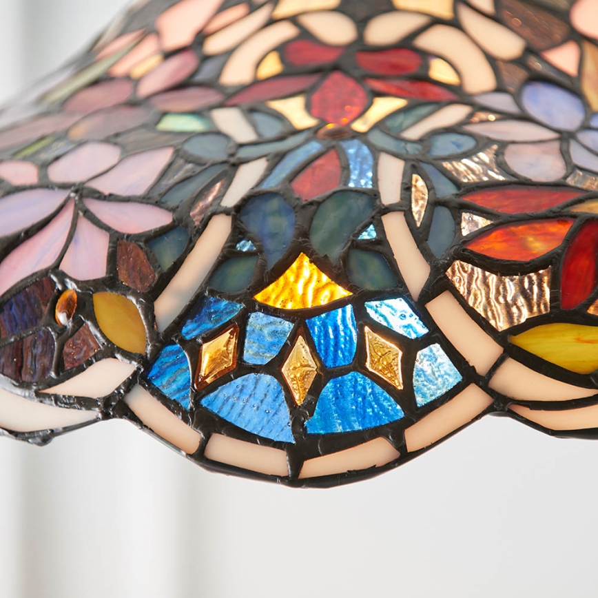 Endon 64325 - Kronleuchter mit Kette Tiffany SULLIVAN 1xE27/60W/230V Ø 40 cm