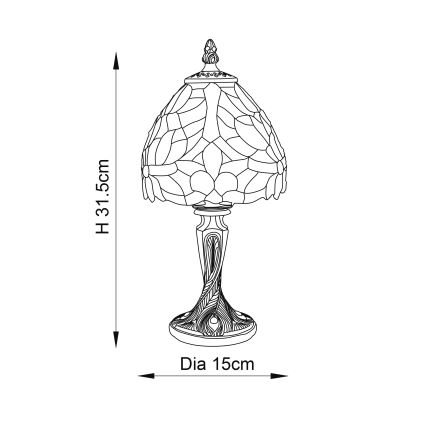 Endon 64331 - Tischleuchte SYLVETTE 1xE14/40W/230V d 15 cm