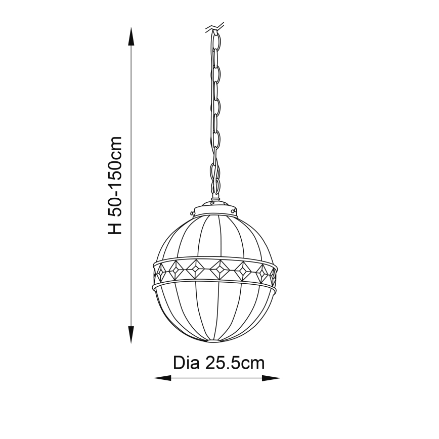 Endon 67044 - Hängeleuchte an Kette FARGO 1xE14/40W/230V d 25,5 cm