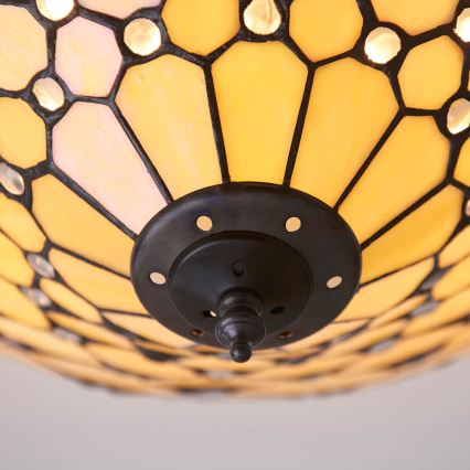 Endon 70242 - Deckenleuchte Tiffany PEARL 2xE27/60W/230V Ø 37 cm