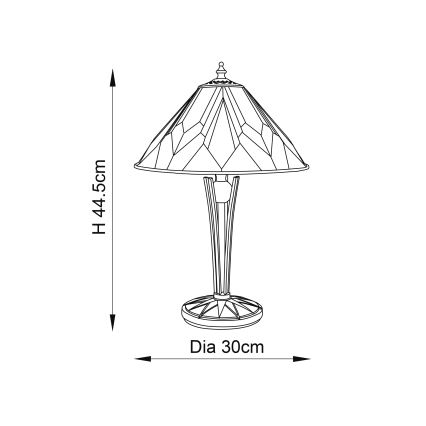 Endon 70365 - Tischleuchte ASTORIA 1xE14/40W/230V d 30 cm