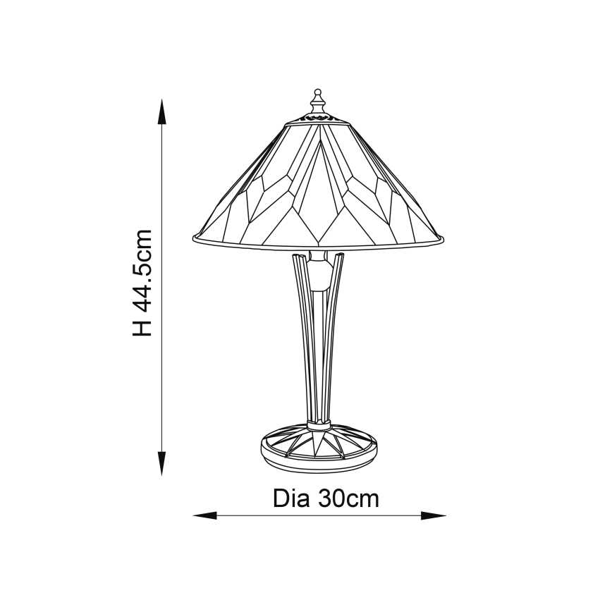 Endon 70365 - Tischleuchte ASTORIA 1xE14/40W/230V d 30 cm
