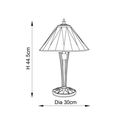 Endon 70367 - Tischleuchte DARK STAR 1xE14/40W/230V d 30 cm