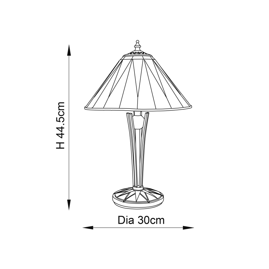 Endon 70367 - Tischleuchte DARK STAR 1xE14/40W/230V d 30 cm