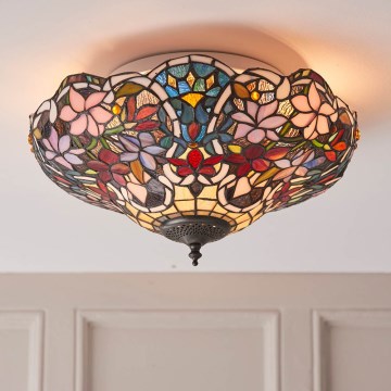 Endon 70709 - Tiffany-Deckenleuchte SULLIVAN 2xE27/60W/230V Ø 40 cm