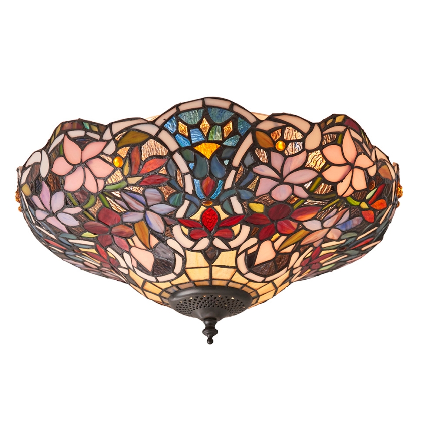 Endon 70709 - Tiffany-Deckenleuchte SULLIVAN 2xE27/60W/230V Ø 40 cm