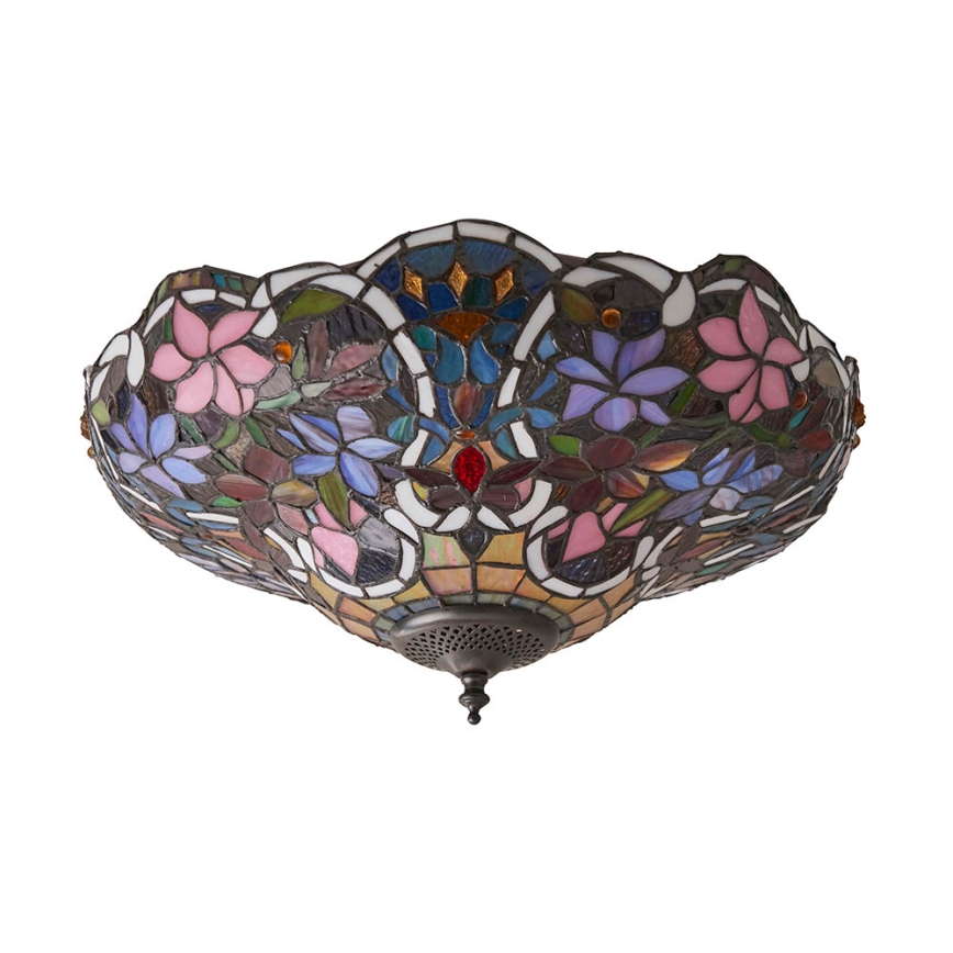Endon 70709 - Tiffany-Deckenleuchte SULLIVAN 2xE27/60W/230V Ø 40 cm
