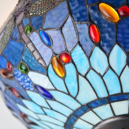 Endon 70722 - Deckenleuchte Tiffany DRAGONFLY 2xE27/60W/230V Ø 41 cm