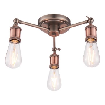 Endon 76124 - Halogen-Spotleuchte 3xE27/10W/230V mattchrom/kupfer