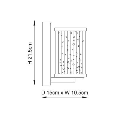 Endon 76259 - Wandleuchte EASTON 1xE14/6W/230V glänzendes Chrom