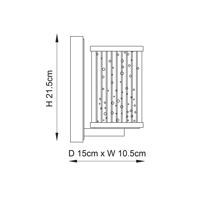 Endon 76259 - Wandleuchte EASTON 1xE14/6W/230V glänzendes Chrom