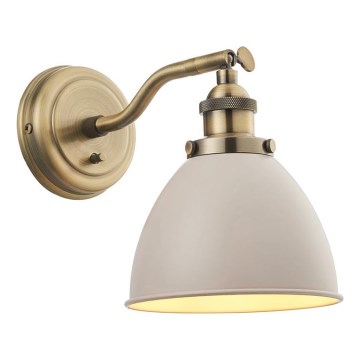 Endon 76330 - Wandstrahler FRANKLIN 1xE14/40W/230V Messing/taupe