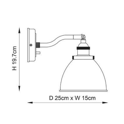 Endon 76330 - Wandstrahler FRANKLIN 1xE14/40W/230V Messing/taupe
