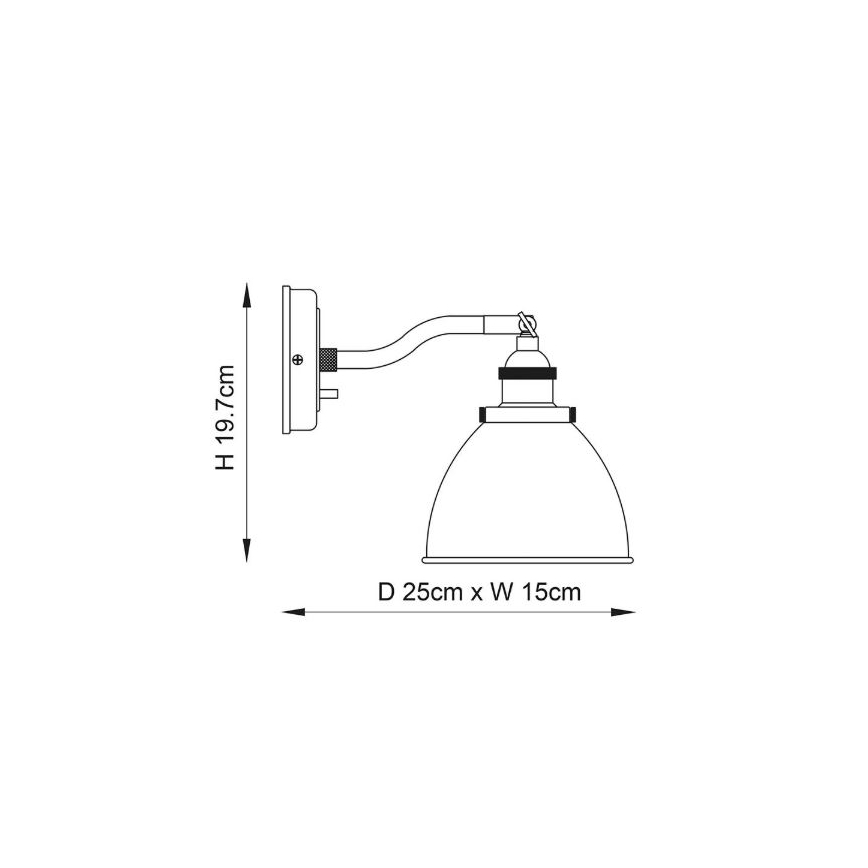 Endon 76330 - Wandstrahler FRANKLIN 1xE14/40W/230V Messing/taupe