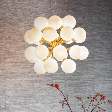 Endon 76499 - Hängeleuchte an Kabel OSCAR 28xG9/18W/230V goldfarben