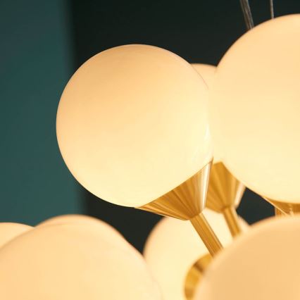 Endon 76499 - Hängeleuchte an Kabel OSCAR 28xG9/18W/230V goldfarben