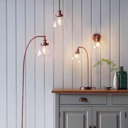 Endon 77861 - Tischleuchte HANSEN 1xE27/40W/230V kupfern