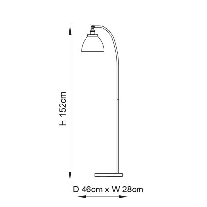 Endon 77862 - Stehleuchte HANSEN 1xE27/40W/230V kupfern