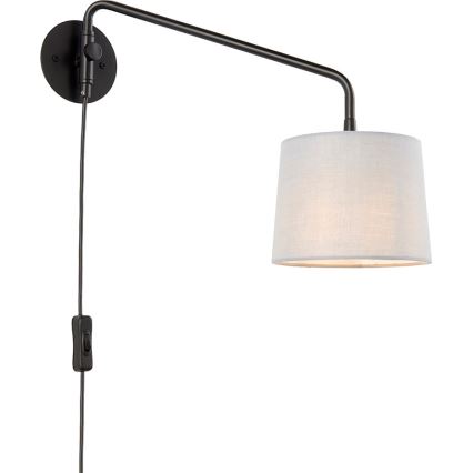 Endon 79500 - Wandleuchte CARLSON 1xE14/40W/230V grau/schwarz