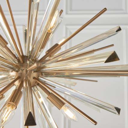 Endon 81935 - Kronleuchter an Kette, 8xE14/40W/230V, goldfarben