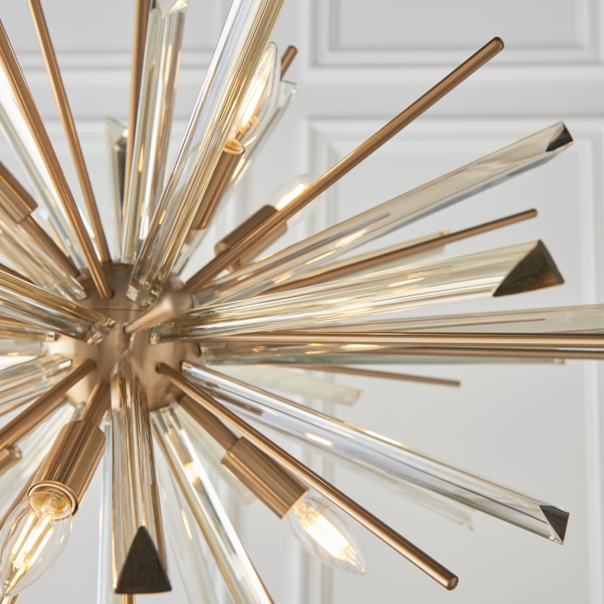 Endon 81935 - Kronleuchter an Kette, 8xE14/40W/230V, goldfarben