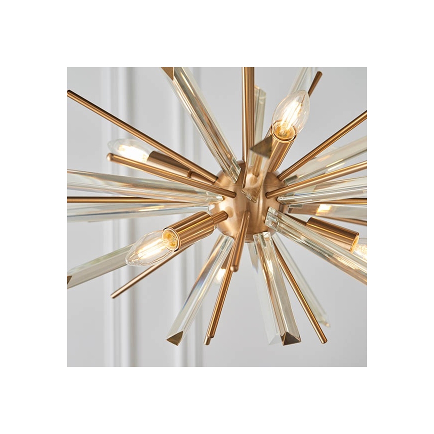 Endon 81936 - Kronleuchter mit Kette 6xE14/40W/230V goldfarben