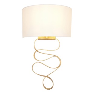 Endon 82070 - Wandleuchte 1xE27/10W/230V weiß/Messing