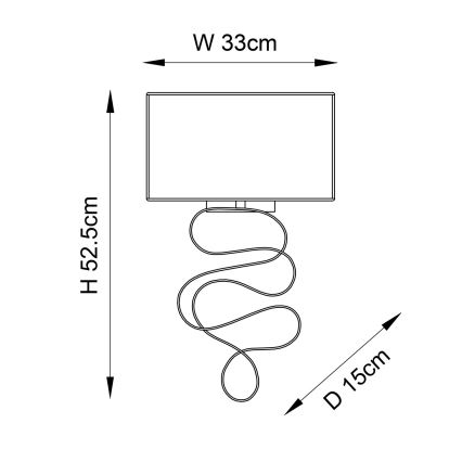 Endon 82070 - Wandleuchte 1xE27/10W/230V weiß/Messing