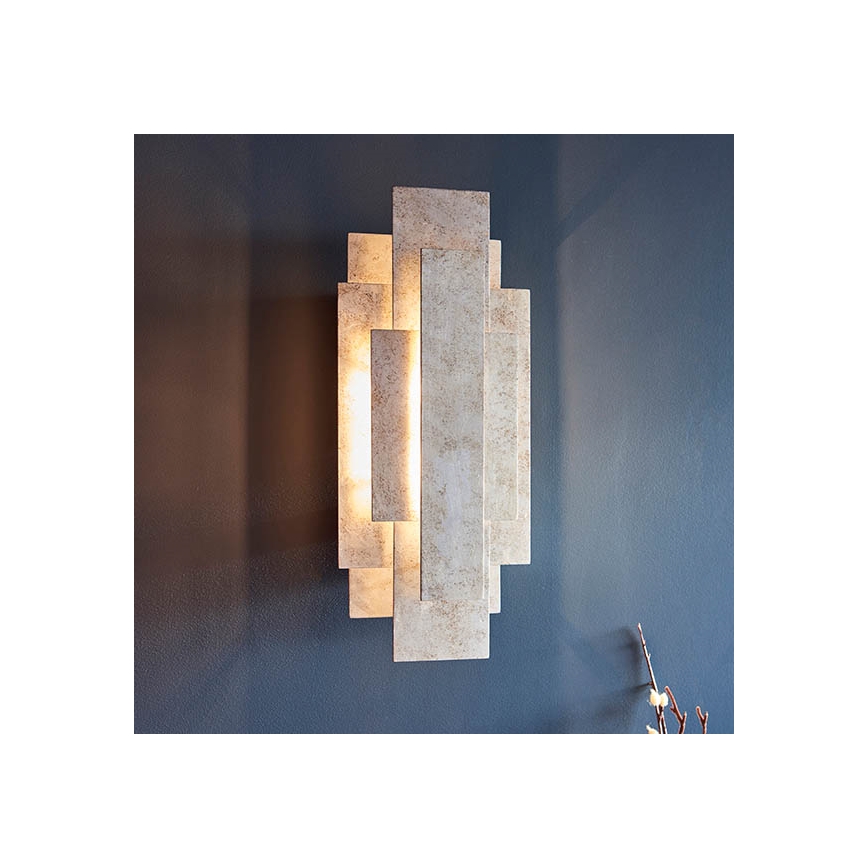 Endon 90451 - Wandleuchte ALZARE 2xG9/3W/230V weiße Patina