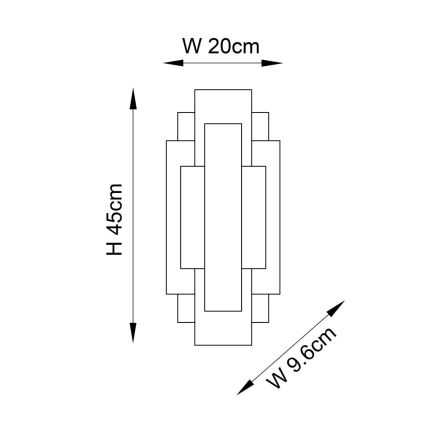 Endon 90452 - Wandleuchte ALZARE 2xG9/3W/230V golden