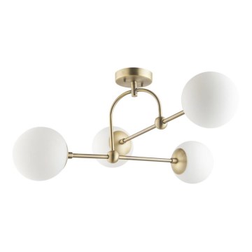 Endon 90843 - Aufgesetzte Deckenleuchte ONTARIO 4xE14/7W/230V, Messing