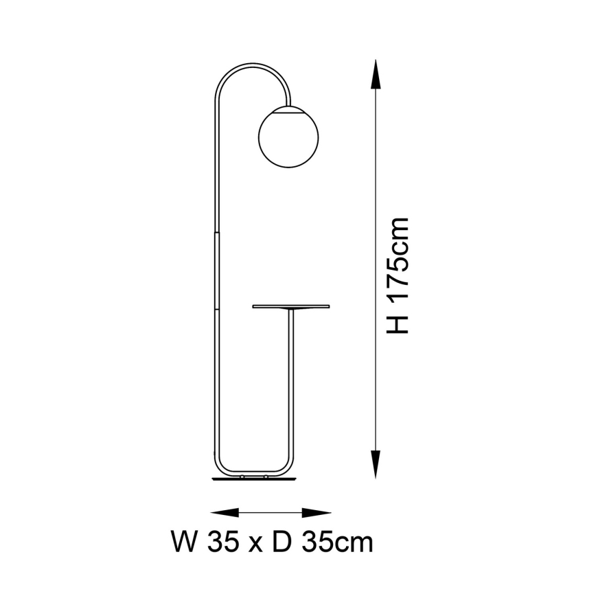 Endon 92424 - Stehleuchte HALO 1xE14/7W/230V schwarz/weiß
