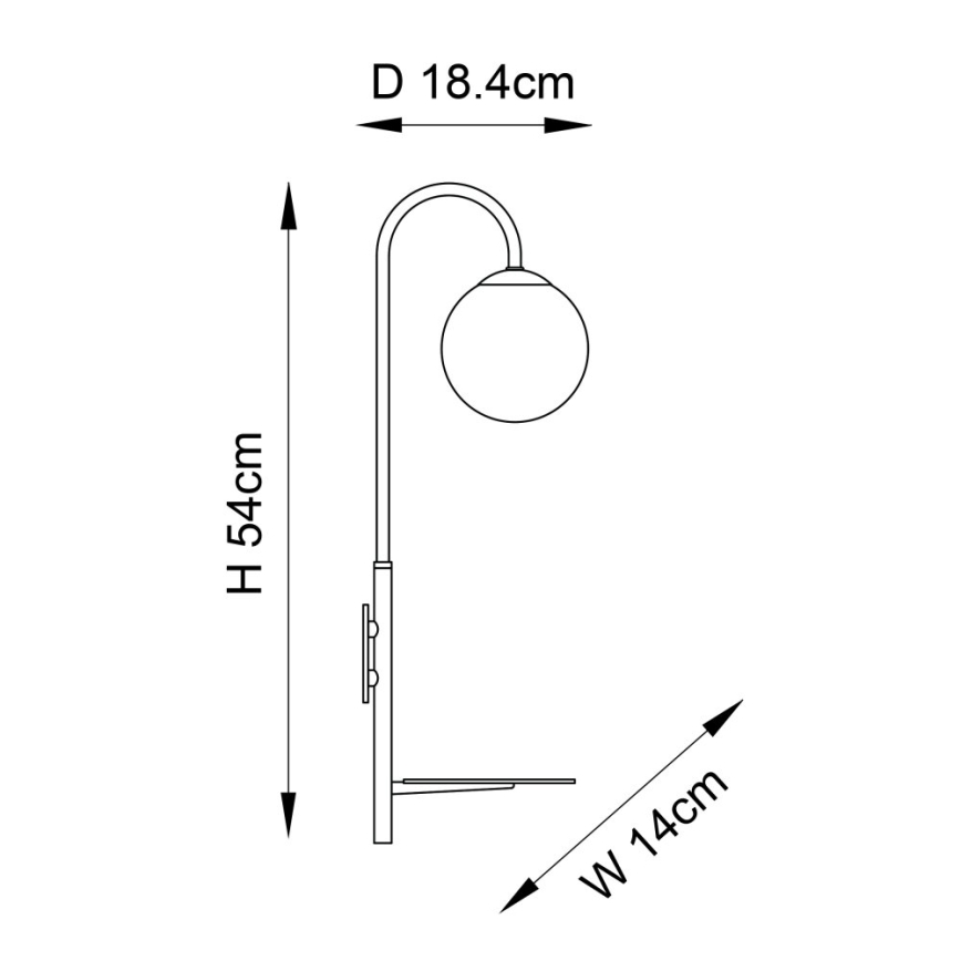 Endon 92726 - Wandleuchte HALO 1xG9/3W/230V schwarz/weiß