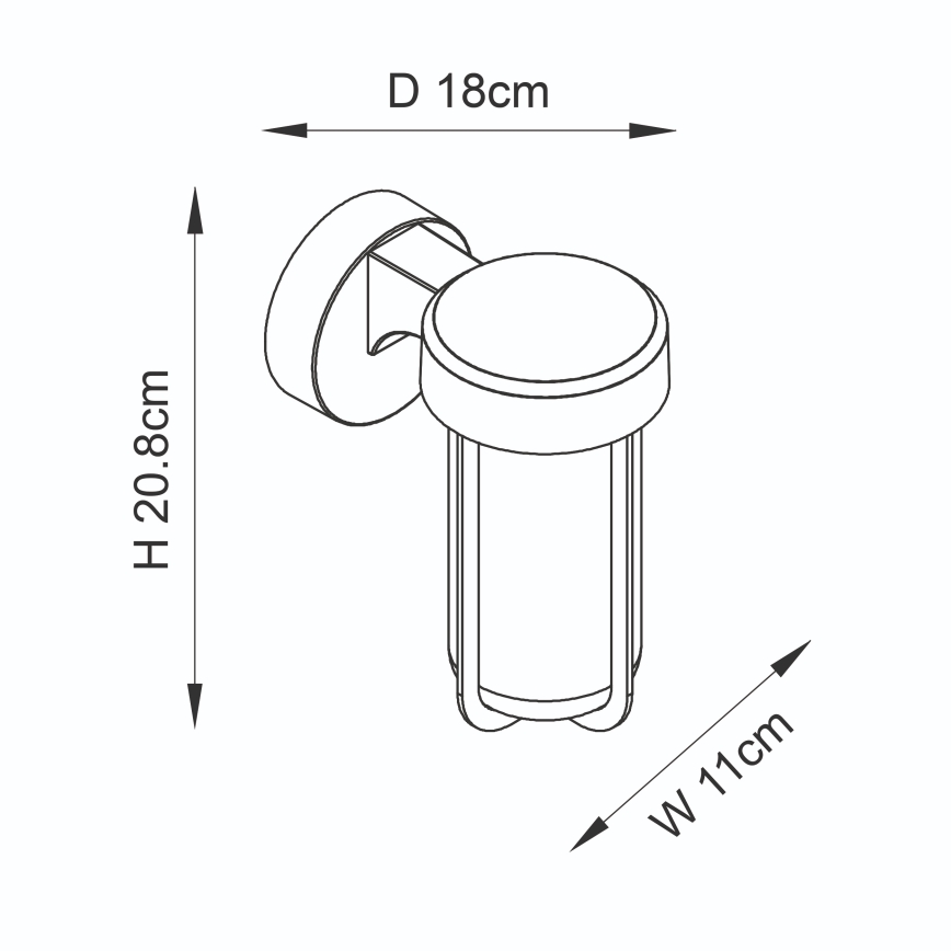 Endon 92859 - Badezimmer-Wandleuchte 1xE27/6W/230V IP44 schwarz