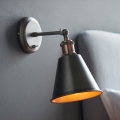 Endon 92866 - Wand-Spotleuchte HAL 1xE27/10W/230V mattchrom/kupfer