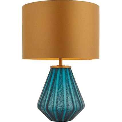 Endon 93059 - Tischlampe ALYSSIA 1xE27/10W/230V gold/blau