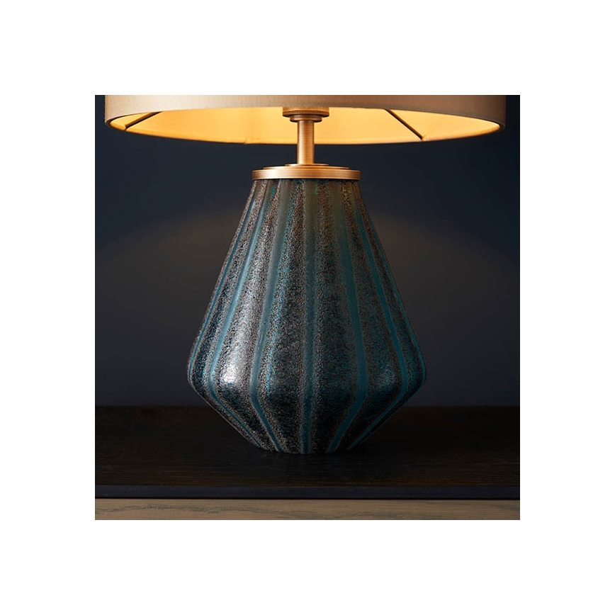 Endon 93059 - Tischlampe ALYSSIA 1xE27/10W/230V gold/blau