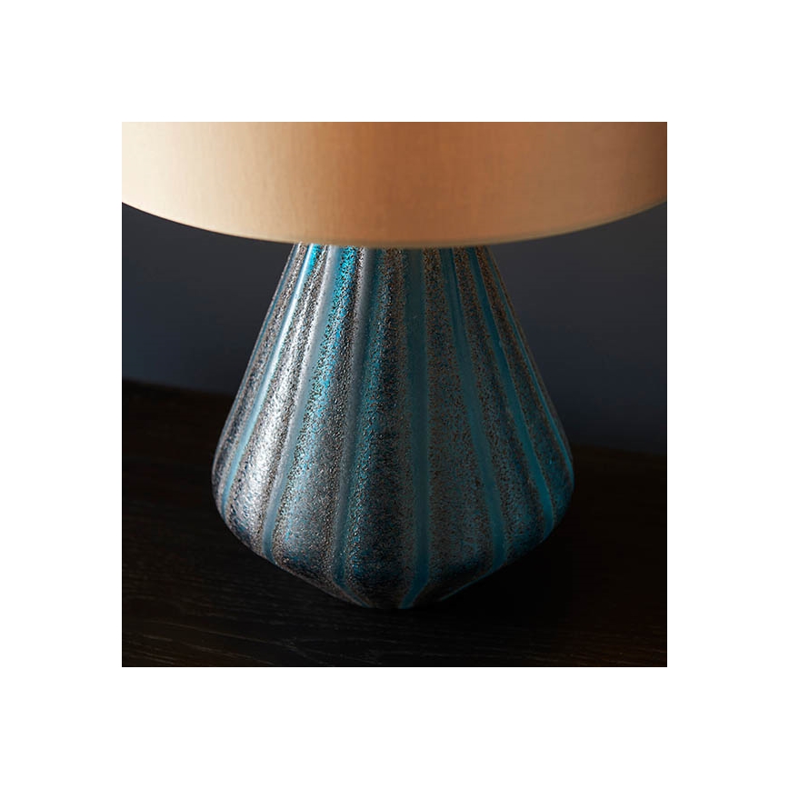 Endon 93059 - Tischlampe ALYSSIA 1xE27/10W/230V gold/blau