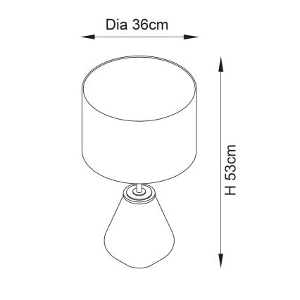 Endon 93059 - Tischlampe ALYSSIA 1xE27/10W/230V gold/blau