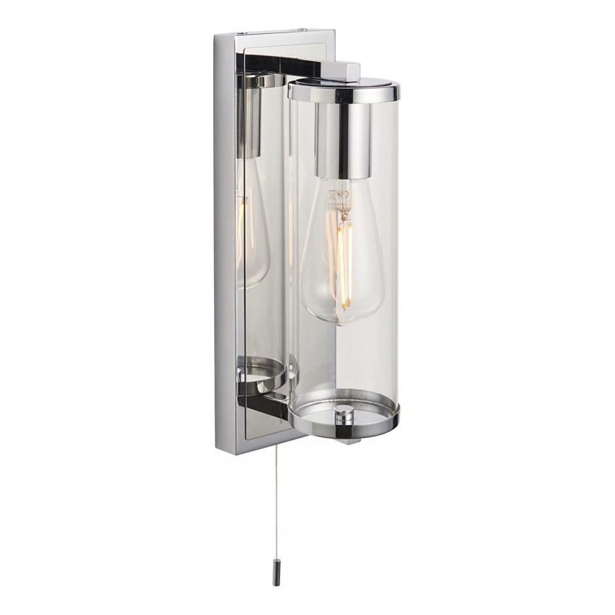 Endon 94074 - Badezimmer-Wandleuchte TAYLOR 1xE27/10W/230V IP44 glänzendes Chrom