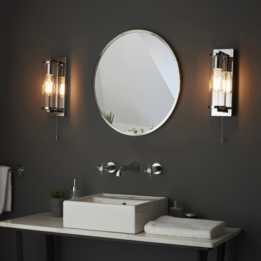 Endon 94074 - Badezimmer-Wandleuchte TAYLOR 1xE27/10W/230V IP44 glänzendes Chrom