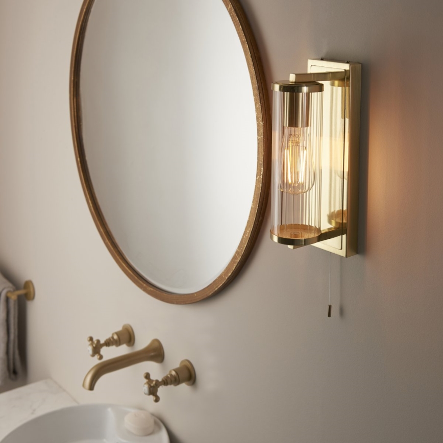 Endon 94075 - Badezimmer-Wandleuchte TAYLOR 1xE27/10W/230V IP44 golden
