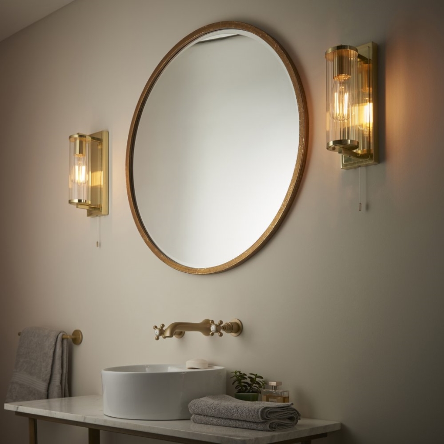 Endon 94075 - Badezimmer-Wandleuchte TAYLOR 1xE27/10W/230V IP44 golden