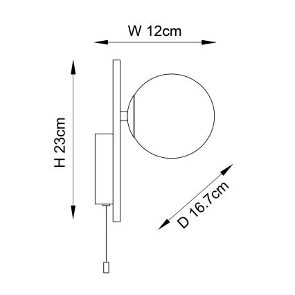 Endon 94080 - Badezimmer-Wandleuchte SPA 1xG9/3W/230V IP44, glänzender Chrom