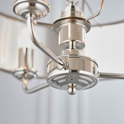 Endon 94377 - Hängeleuchte an Kette HIGHCLERE 3xE14/40W/230V grau/glänzendes Chrom