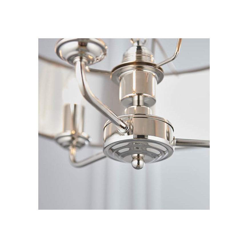 Endon 94377 - Hängeleuchte an Kette HIGHCLERE 3xE14/40W/230V grau/glänzendes Chrom